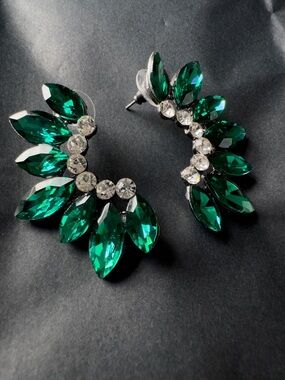 Art Deco Marquise Statement Earrings